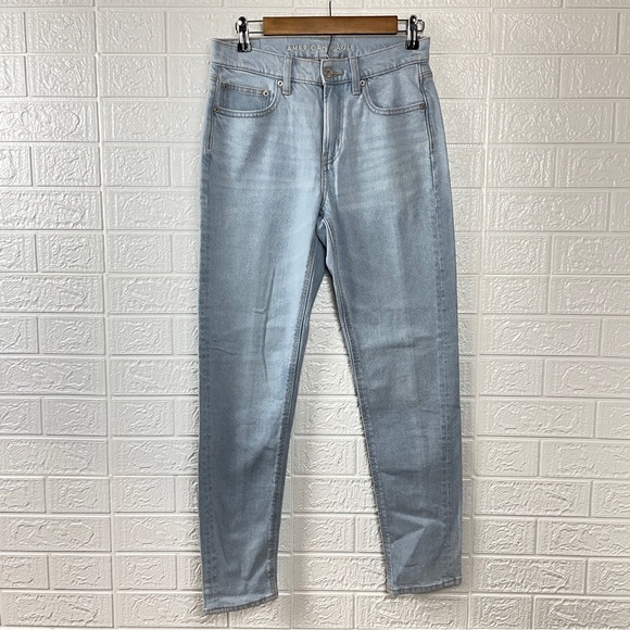 American Eagle Stretch '90s Skinny Jean Stretch Light Wash size 4 - Picture 3 of 11